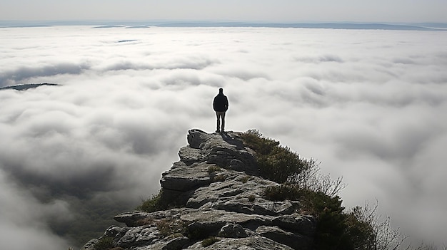 cima de la montaña montañismo viaje de ensueño Wanderlust