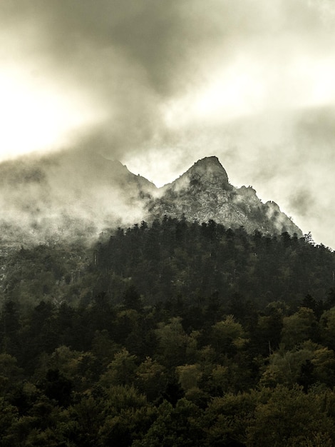 cima de la montaña de los pirineos