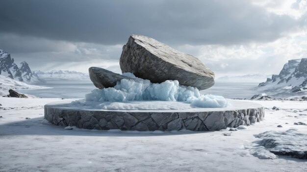 En la cima de una pila de hielo