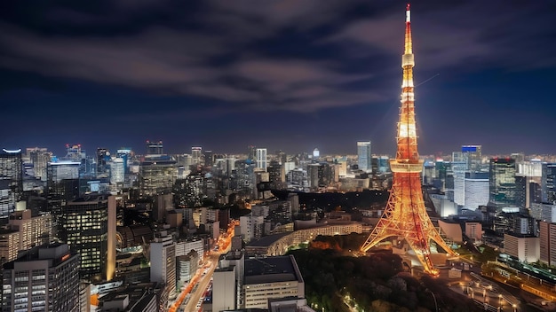 La cima de la torre de Tokio