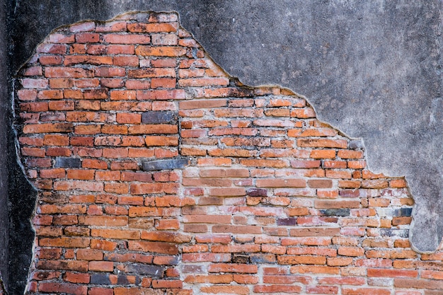 Cimento velho, textura da parede de tijolo