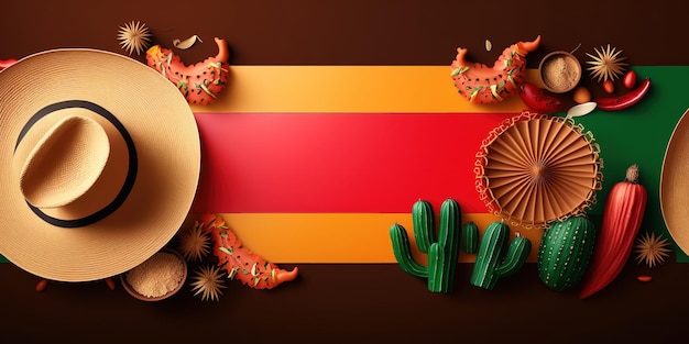 cinco de mayo hintergrund mit kopienraum