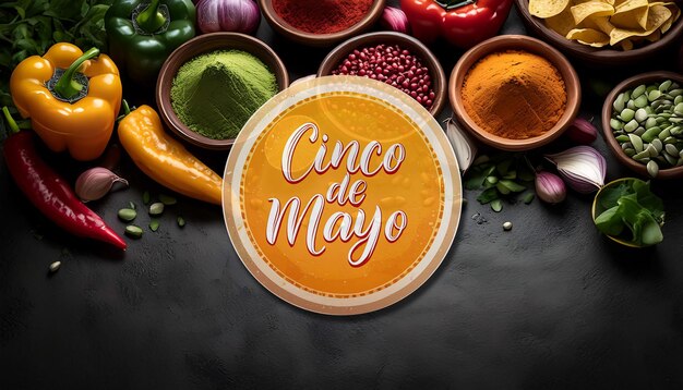 Foto cinco de mayo inspiração fundo cactus méxico tacos