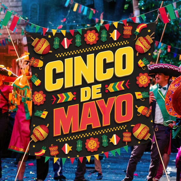 Foto cinco de mayo isoliert auf dem hintergrund generative ai