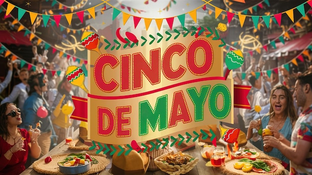 Foto cinco de mayo isoliert auf dem hintergrund generative ai