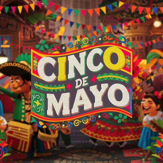 Foto cinco de mayo isoliert auf dem hintergrund generative ai