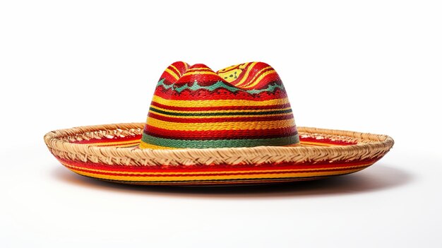 Cinco De Mayo sombrero mexicano sombrero sombrero de fondo blanco generativo ai