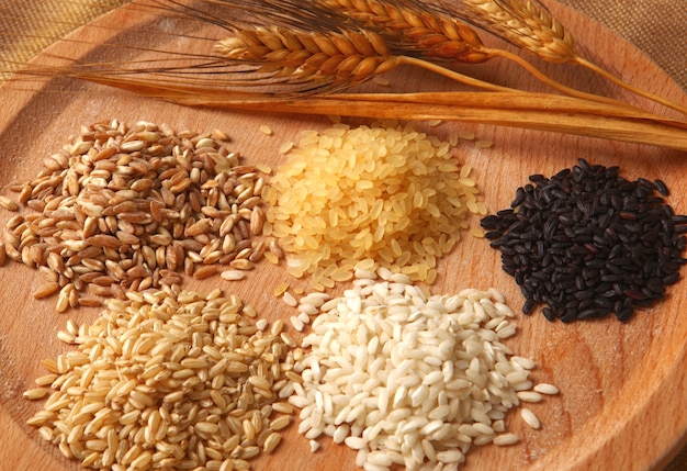 Cinco tipos de arroz