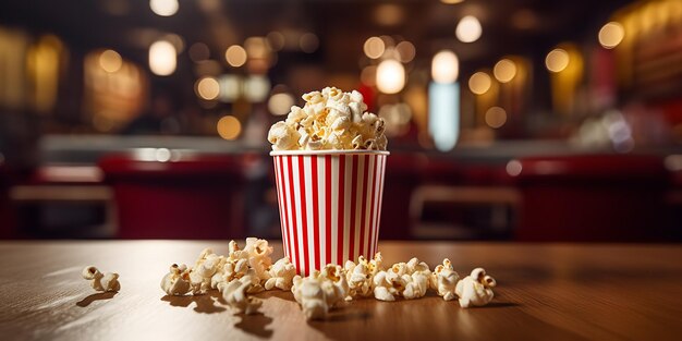 Cine con palomitas de maíz Generativo Ai