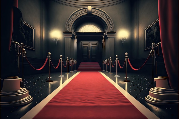 Cinema no tapete vermelho Feito por IAInteligência artificial