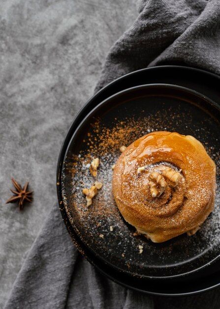 Cinnamon-Rollensortiment von oben