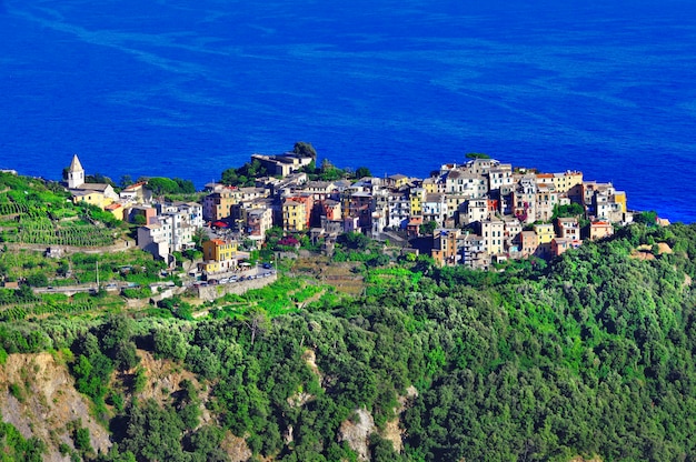 Foto cinque terre, famoso parque nacional de liguria, italia.