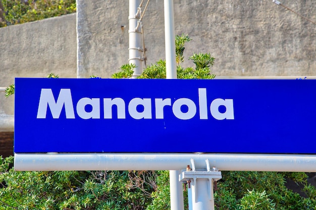 Cinque Terre Italien Manarola5. September 2017 Bahnhof Manarola in Cinque Terre