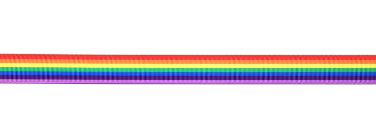 Foto cinta arco iris aislada en blanco
