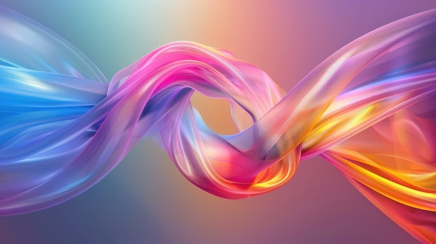 Una cinta de arco iris surrealista que simboliza la conexión