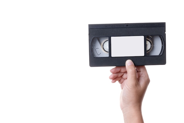 Cinta de cassette de video analógica VHS vieja