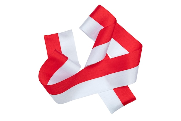 Cinta con el color rojo y blanco de la bandera de Indonesia