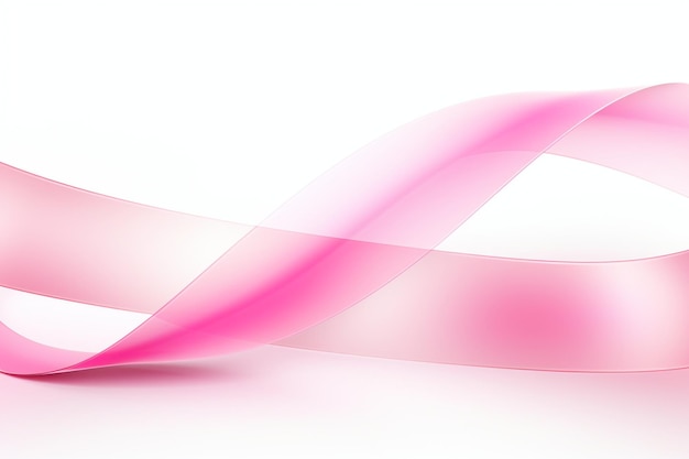 Cinta de concienciación sobre el cáncer de mama en el día mundial del cáncer en fondo blanco