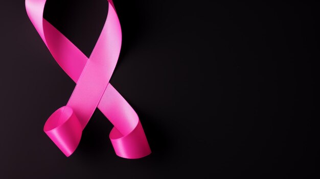 Cinta de concientización sobre el cáncer de mama Fondo de cinta rosa