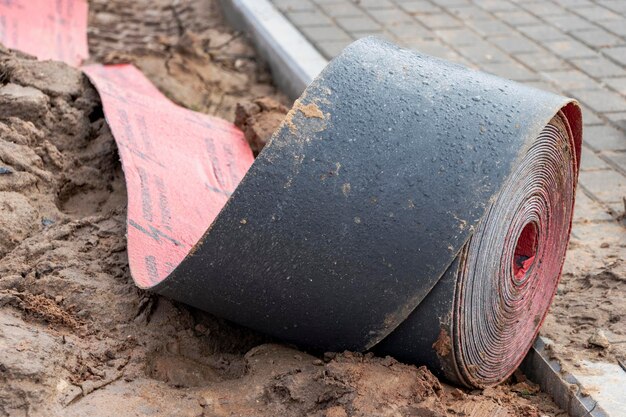 Cinta especial para la protección de cables eléctricos de alta tensión Tecnología de protección de redes de ingeniería Seguridad del trabajo eléctrico