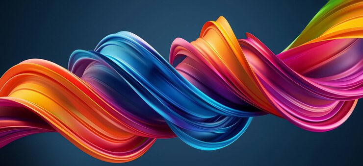 Foto cinta retorcida multicolor en 3d