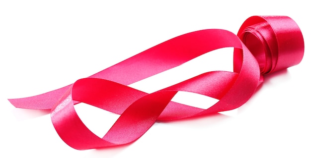 Foto cinta roja brillante aislado en blanco