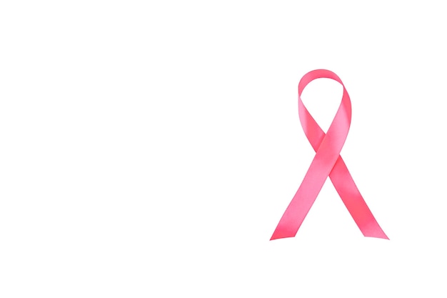 Cinta rosa de cáncer de mama aislada