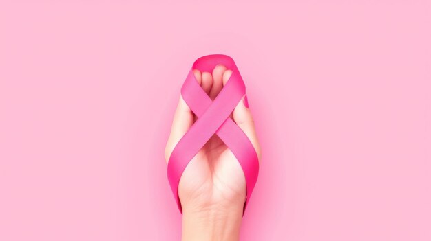 Una cinta rosa de cáncer