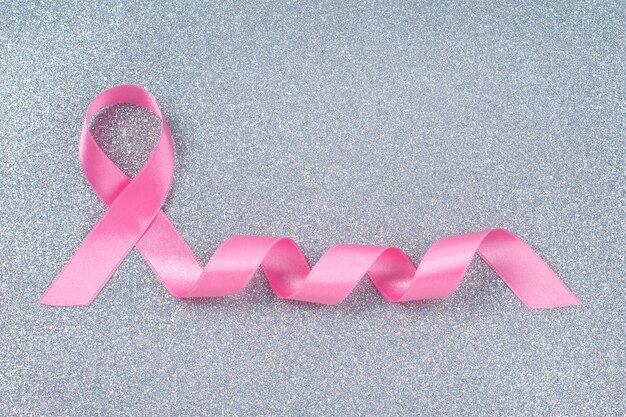 Foto cinta rosa concepto de cáncer de mama