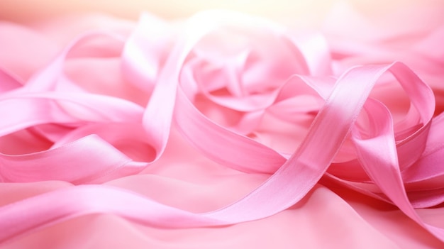 Cinta rosada que simboliza la unidad en la lucha contra el cáncer