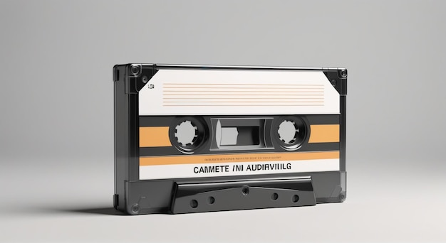 Foto cintas de cassette de renacimiento nostálgico en la colección de audio retro