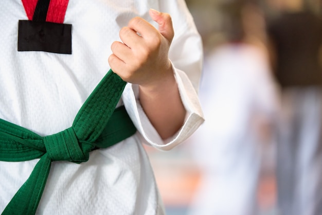 Foto cinturão verde de aikido