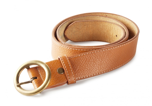 Foto cinturón de cuero marrón