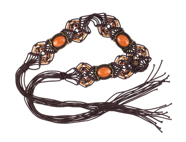 Cinturón de macrame de Bohemia