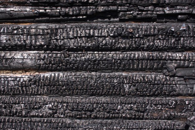 Cinzas naturais de fogo com textura de carvão preto cinza escuro É um espaço de cópia de hard rock preto inflamável