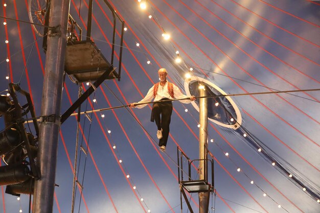 El circo Zoppe en la ciudad de Redwood, California.