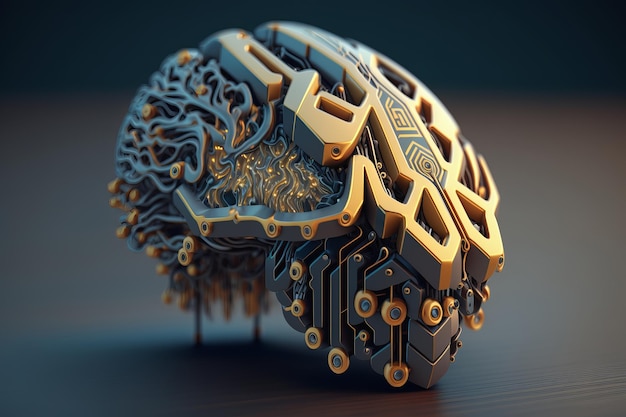 Circuito Abstrato Cérebro Conceito Inteligente Artificial Gerador Ai