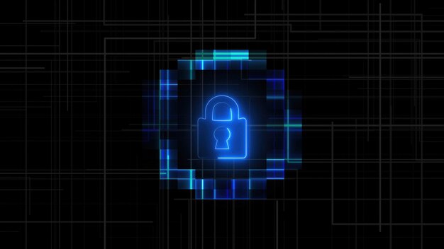 Circuito digital con bloqueo de neón generado por computadora