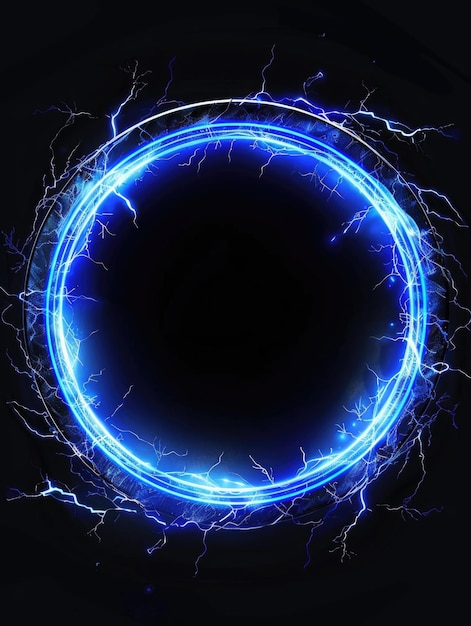 Circuito eléctrico con relámpago azul