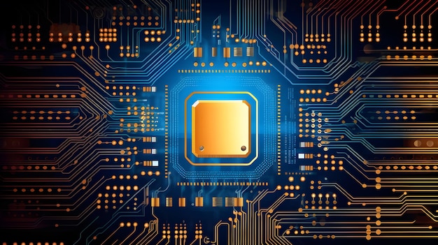 Circuito electronico con procesador.