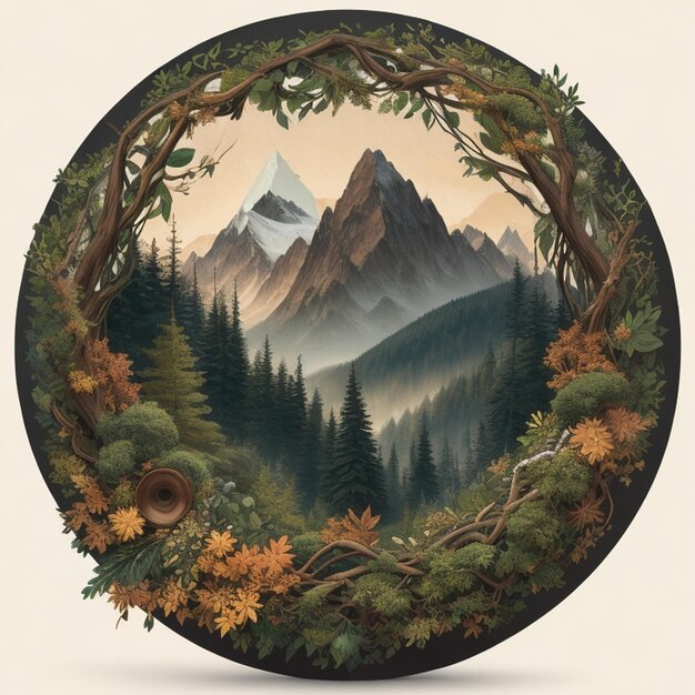 Foto circular_logo_design_mountain