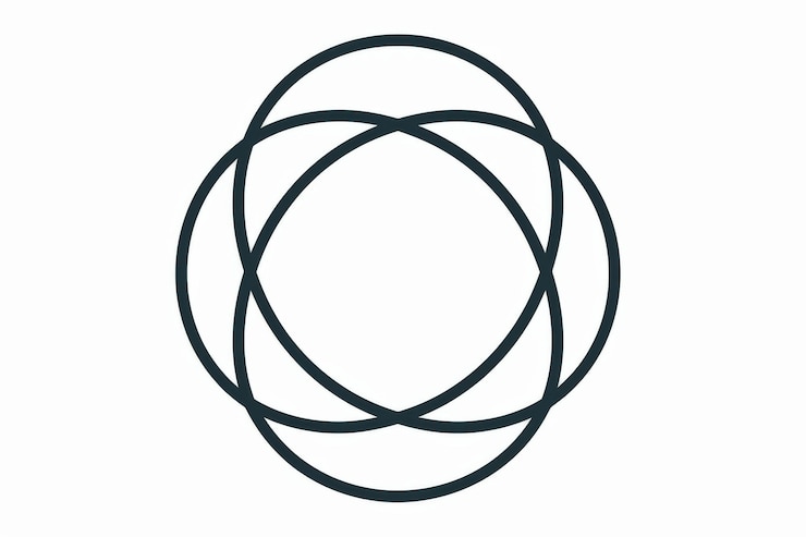 Foto circular que simboliza la unidad en un simple contorno de un círculo