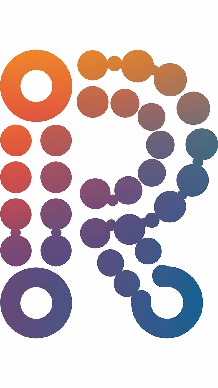 Foto círculo abstracto ornamenation icono del logotipo r signo letra símbolo vect