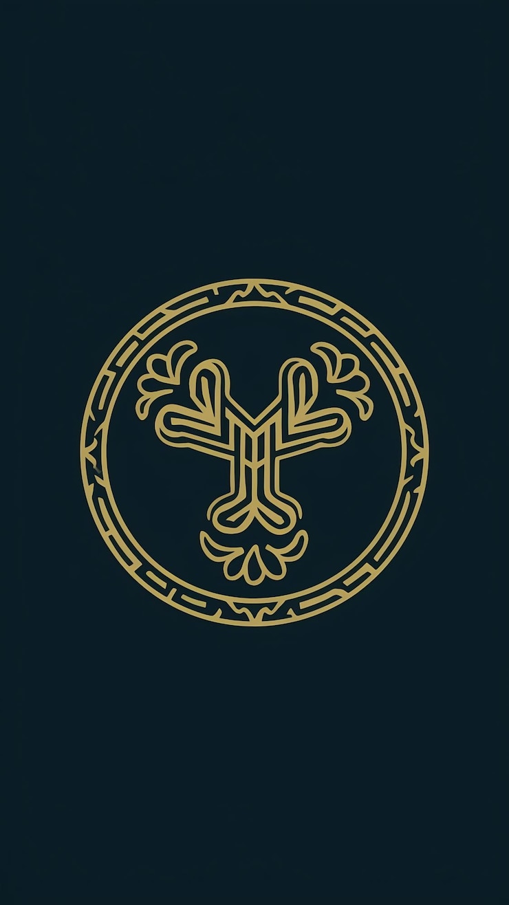 Foto círculo abstracto ornamenation icono del logotipo signo y letra símbolo vect