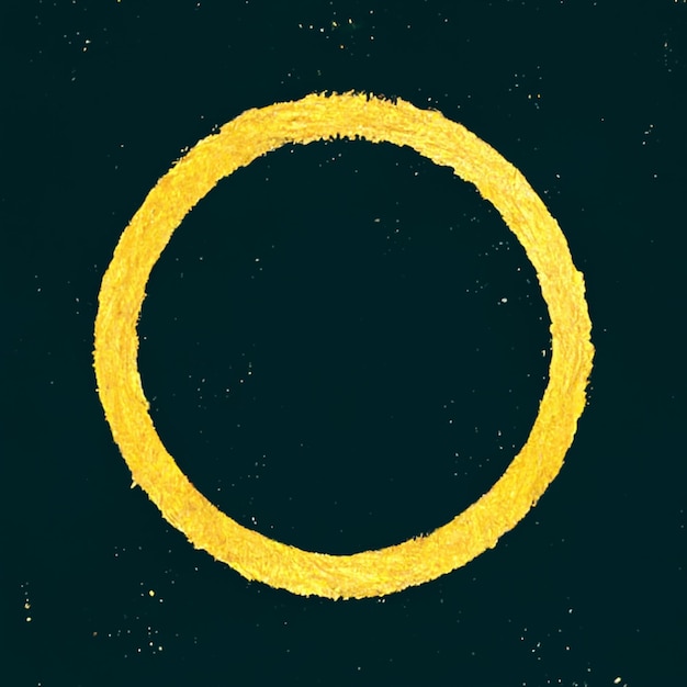 Foto un círculo amarillo con un círculo amarillo en él