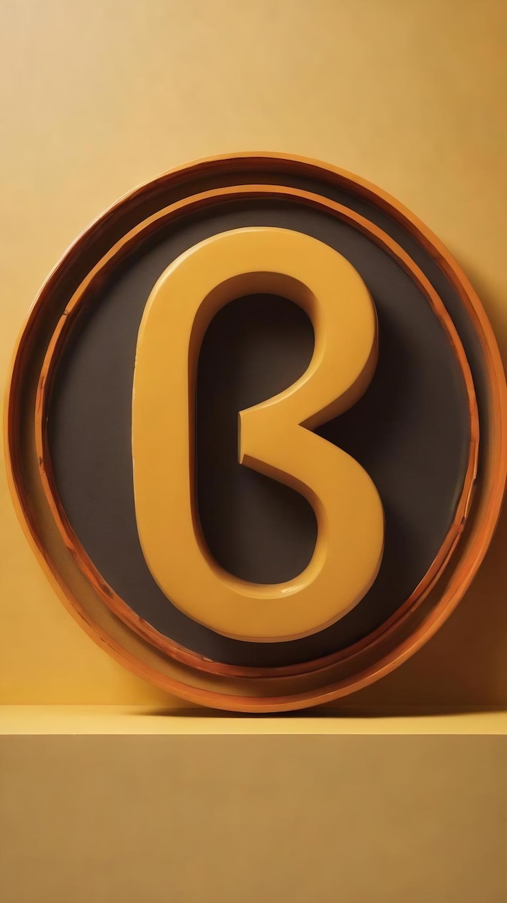 Foto un círculo amarillo y naranja con el número 8 en él