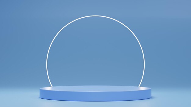 Un círculo azul con un anillo blanco en el medio.