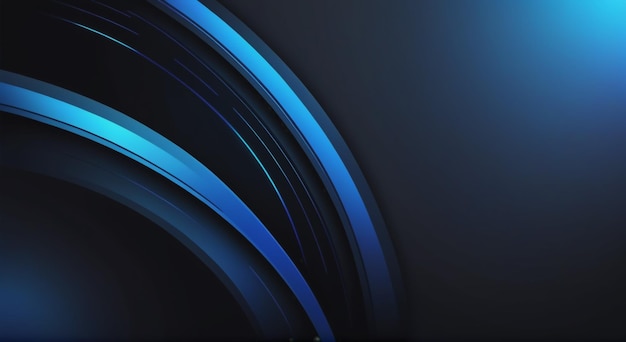 un círculo azul con un borde azul y un fondo negro