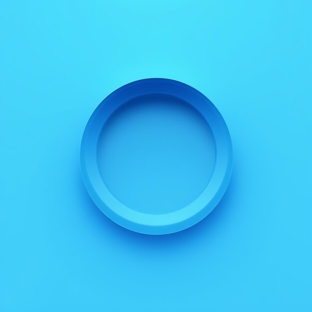 un círculo azul con un círculo en él está en un fondo azul