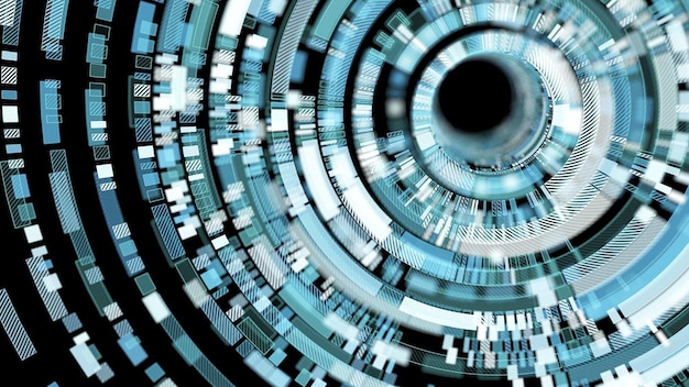 Un círculo azul con la palabra en él